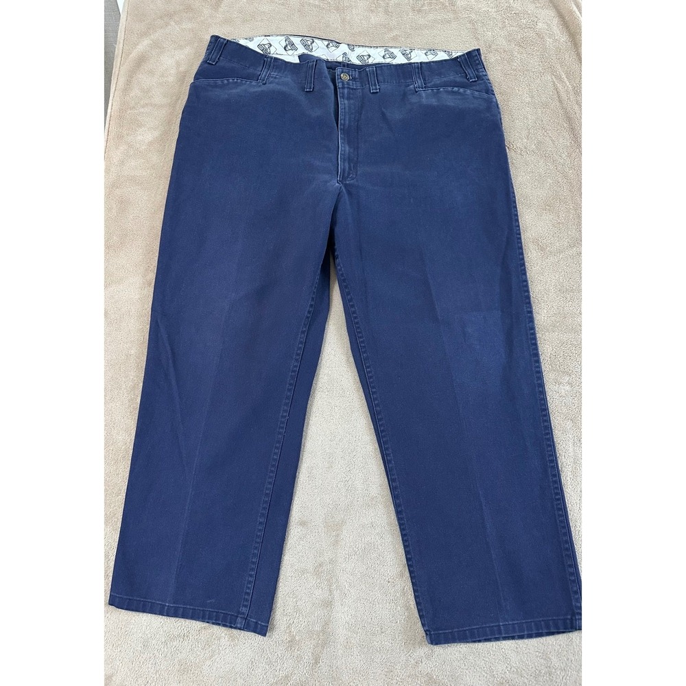 Vintage Ben Davis Original Ben's Work Pants Men 40(44)x29 Navy Blue Wide Leg USA